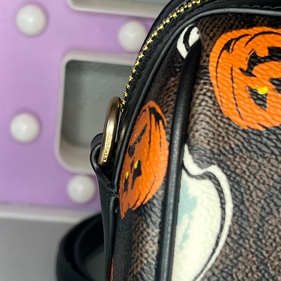 Rowan Satchel Bag In Signature Canvas Halloween - Picture 10 of 13